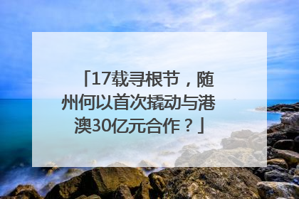 17载寻根节，随州何以首次撬动与港澳30亿元合作？