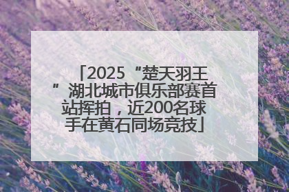 2025“楚天羽王”湖北城市俱乐部赛首站挥拍，近200名球手在黄石同场竞技
