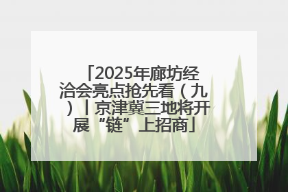 2025年廊坊经洽会亮点抢先看（九）丨京津冀三地将开展“链”上招商