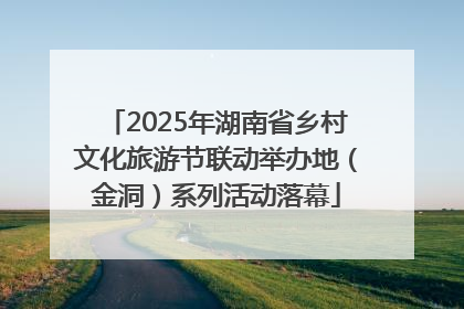 2025年湖南省乡村文化旅游节联动举办地（金洞）系列活动落幕