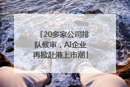 20多家公司排队候审，AI企业再掀赴港上市潮