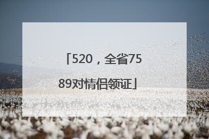 520，全省7589对情侣领证