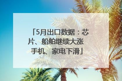 5月出口数据：芯片、船舶继续大涨 手机、家电下滑