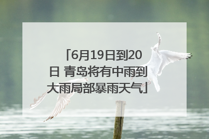 6月19日到20日 青岛将有中雨到大雨局部暴雨天气