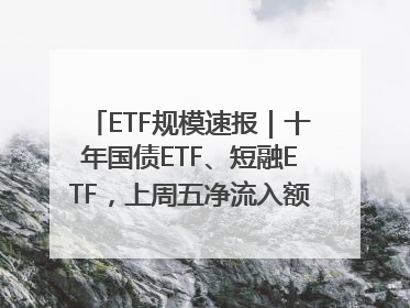 ETF规模速报｜十年国债ETF、短融ETF，上周五净流入额均超20亿元