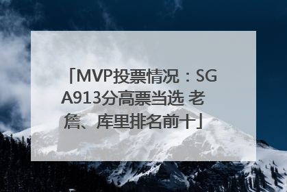 MVP投票情况：SGA913分高票当选 老詹、库里排名前十